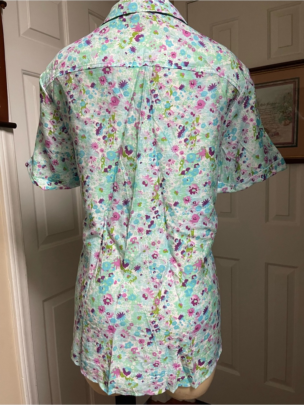 White Stag Pastel Floral Button-Up Blouse - Picture 8 of 13